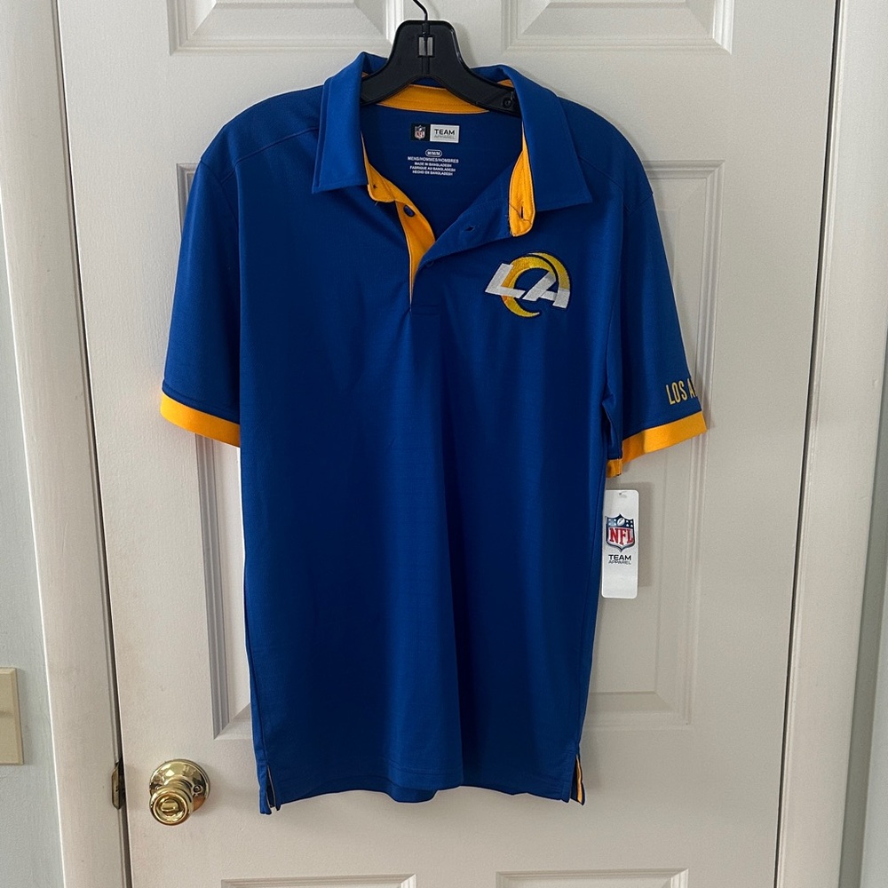 NFL Los Angeles Chargers Polo in Blue with Gold Accents